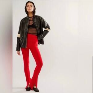 Norma Kamali Spat Flare Leggings-Pants in Red Women’s Size L